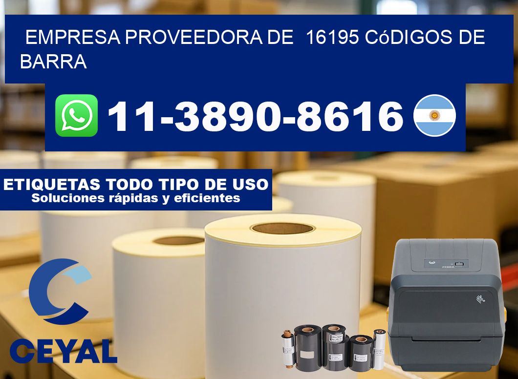 empresa proveedora de  16195 códigos de barra