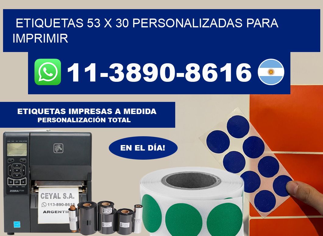 etiquetas 53 x 30 personalizadas para imprimir