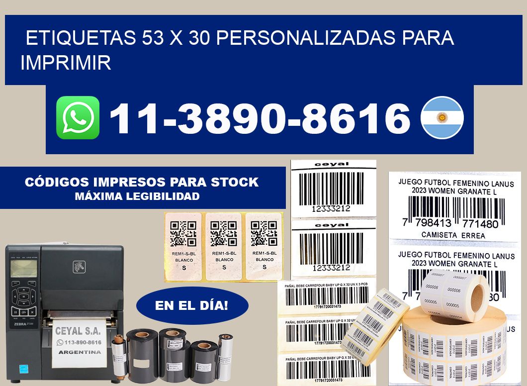 etiquetas 53 x 30 personalizadas para imprimir
