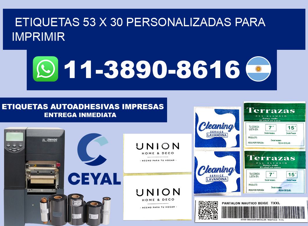 etiquetas 53 x 30 personalizadas para imprimir