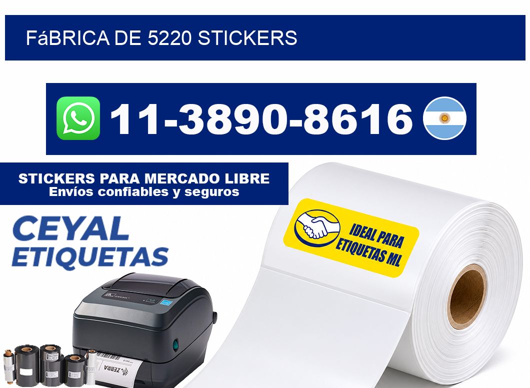fábrica de 5220 stickers