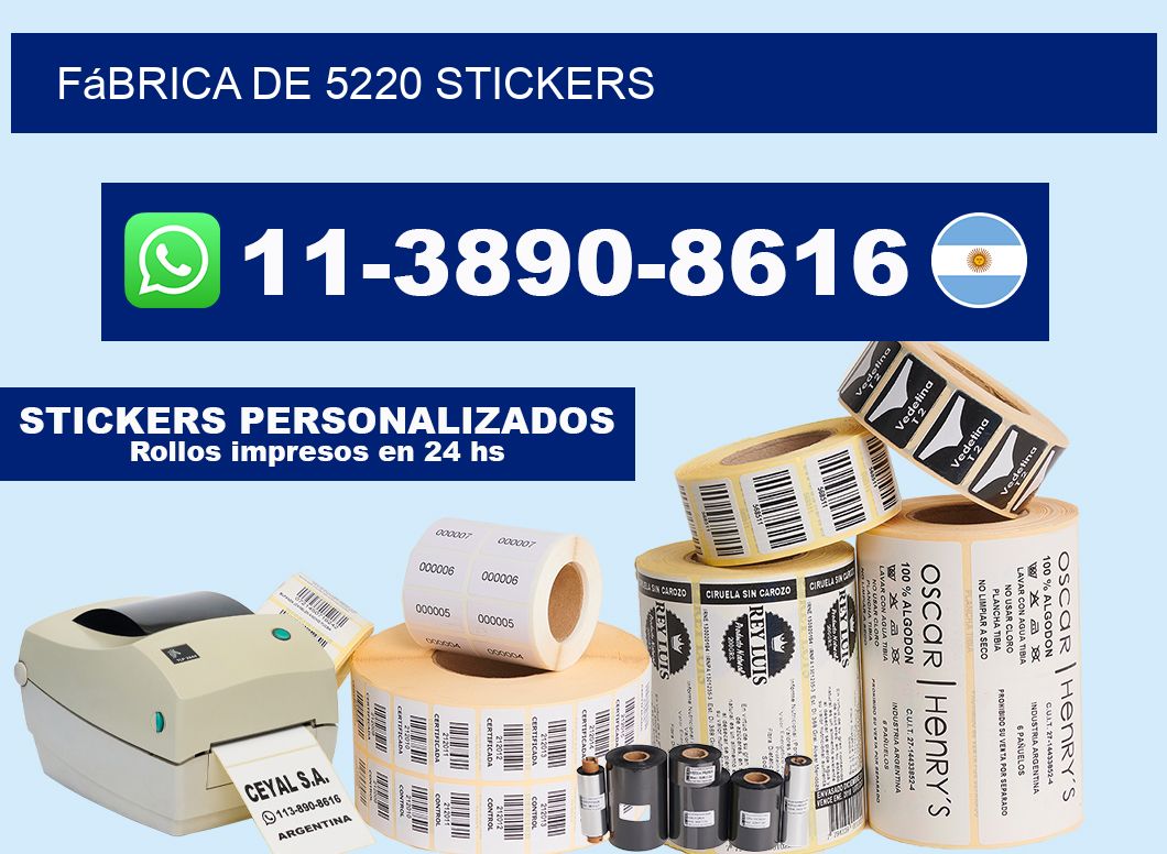 fábrica de 5220 stickers
