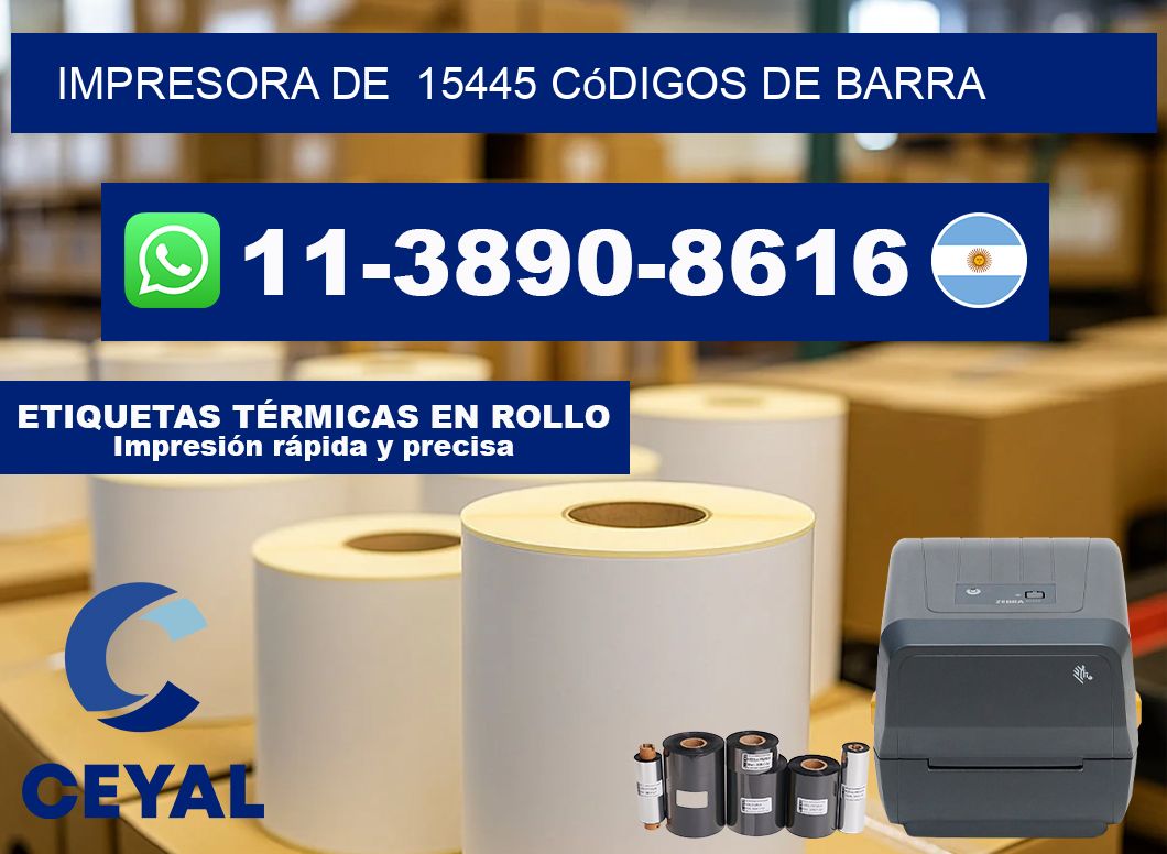 impresora de 15445 códigos de barra