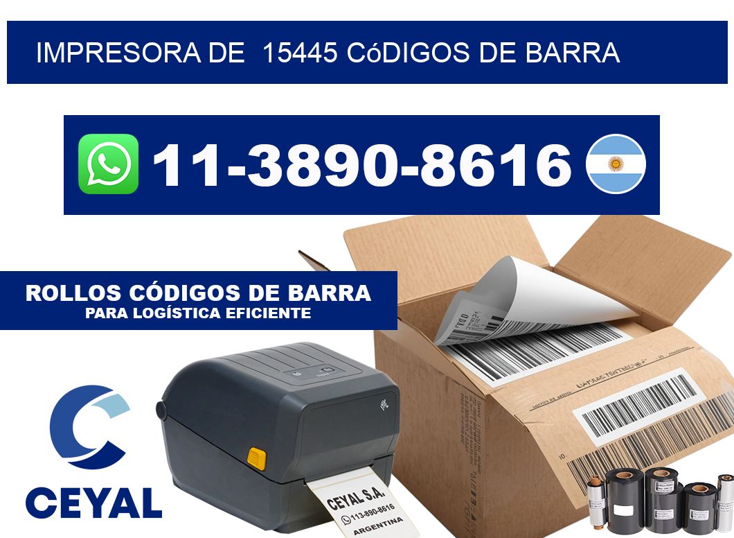 impresora de  15445 códigos de barra