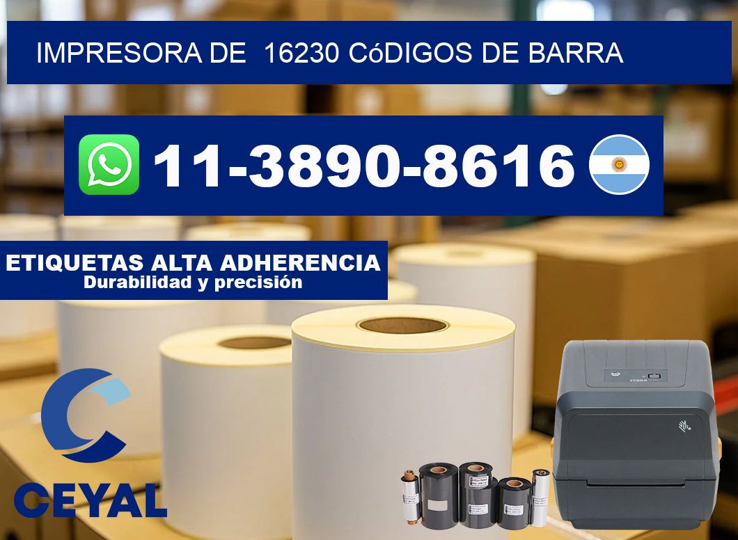 impresora de  16230 códigos de barra