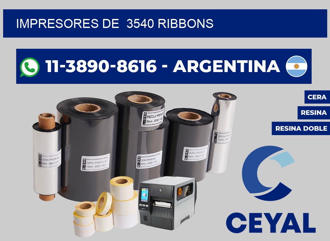 impresores de  3540 ribbons