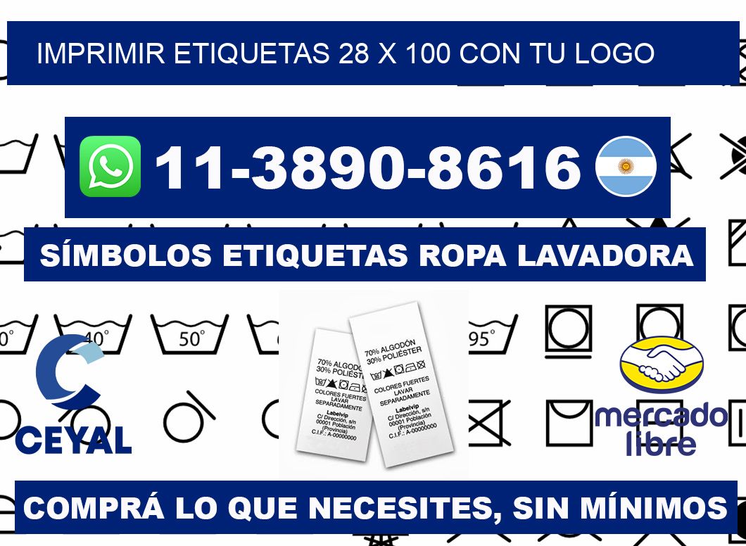 imprimir etiquetas 28 x 100 con tu logo