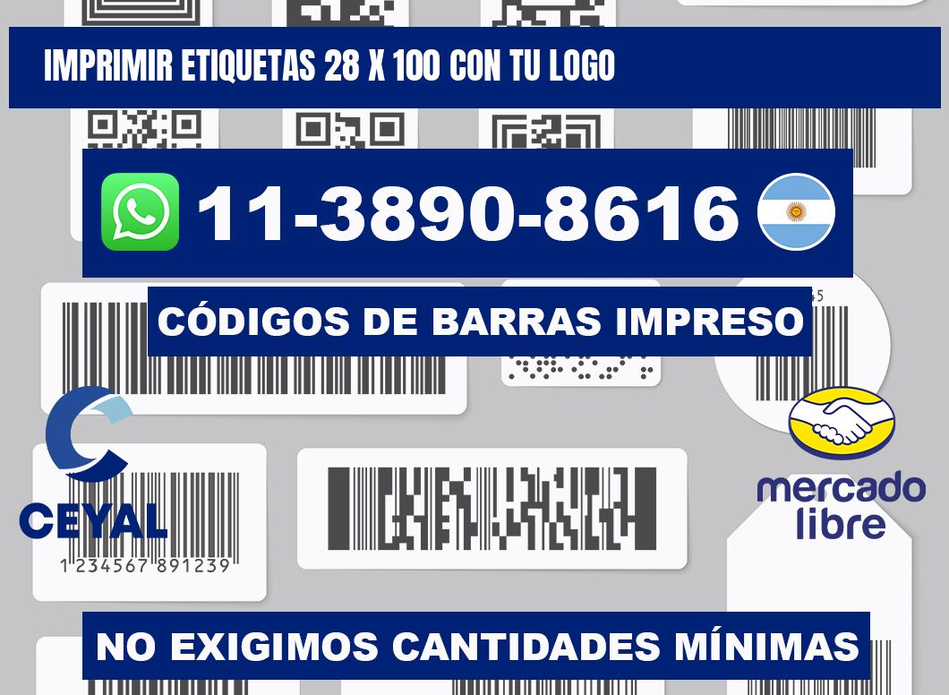 imprimir etiquetas 28 x 100 con tu logo