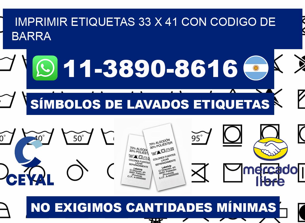 imprimir etiquetas 33 x 41 con codigo de barra