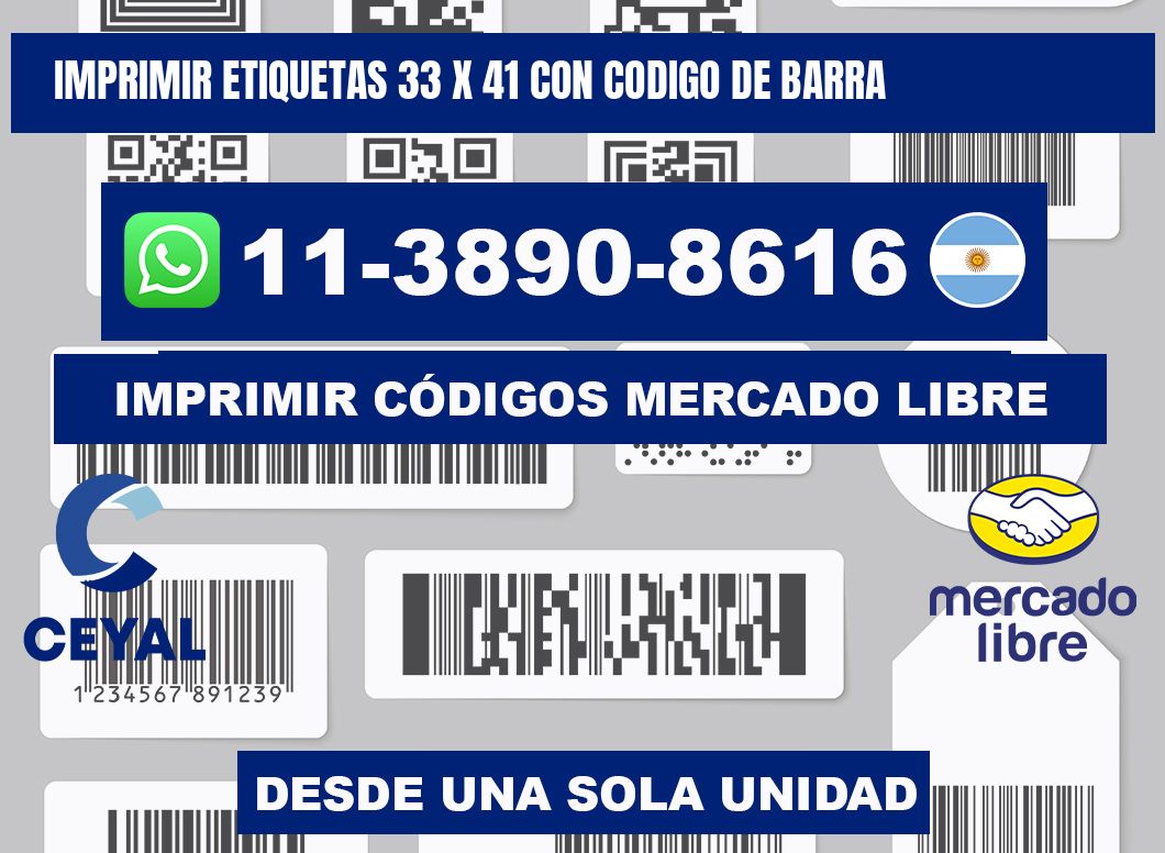 imprimir etiquetas 33 x 41 con codigo de barra