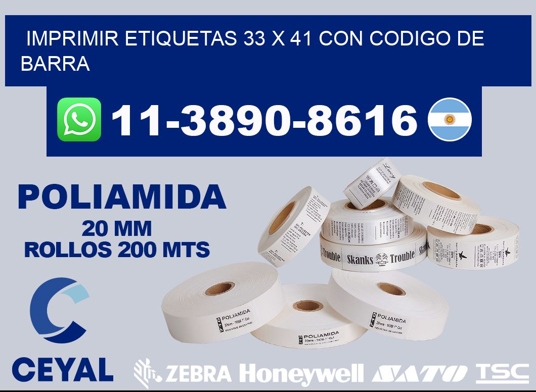 imprimir etiquetas 33 x 41 con codigo de barra