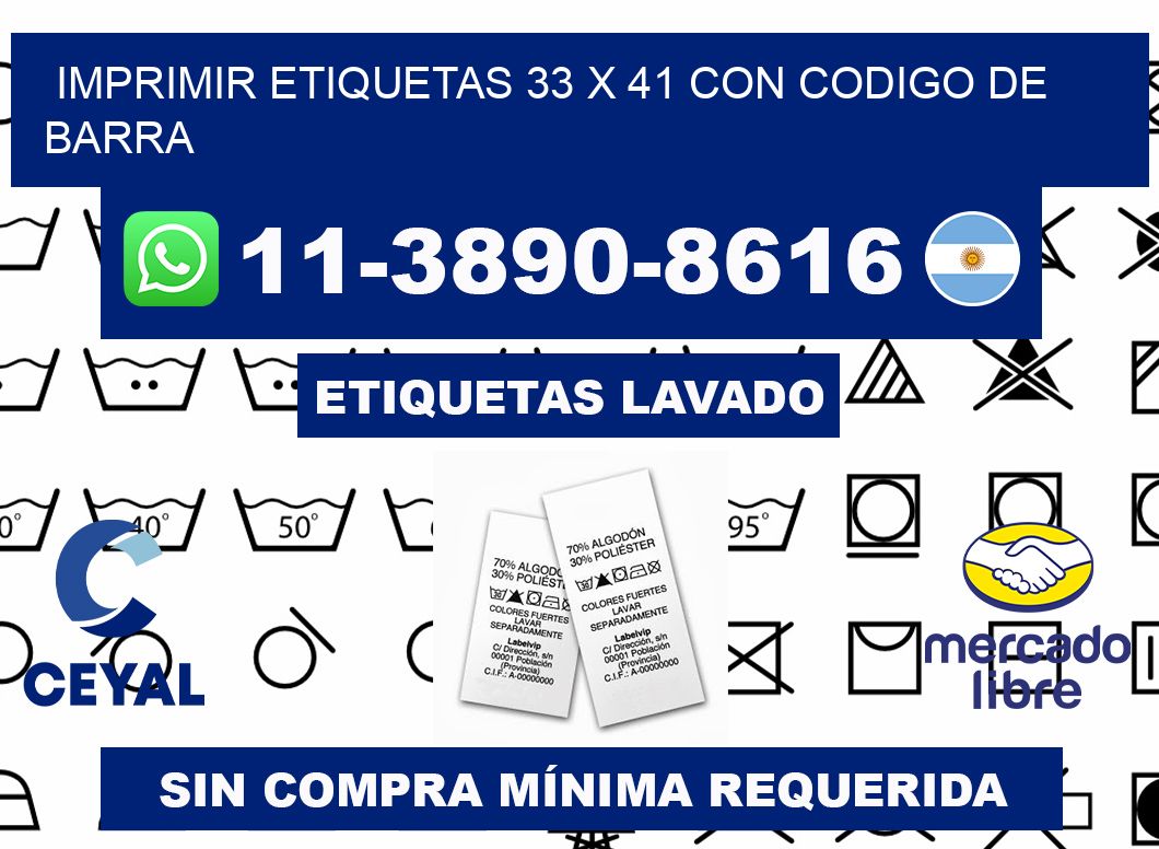 imprimir etiquetas 33 x 41 con codigo de barra