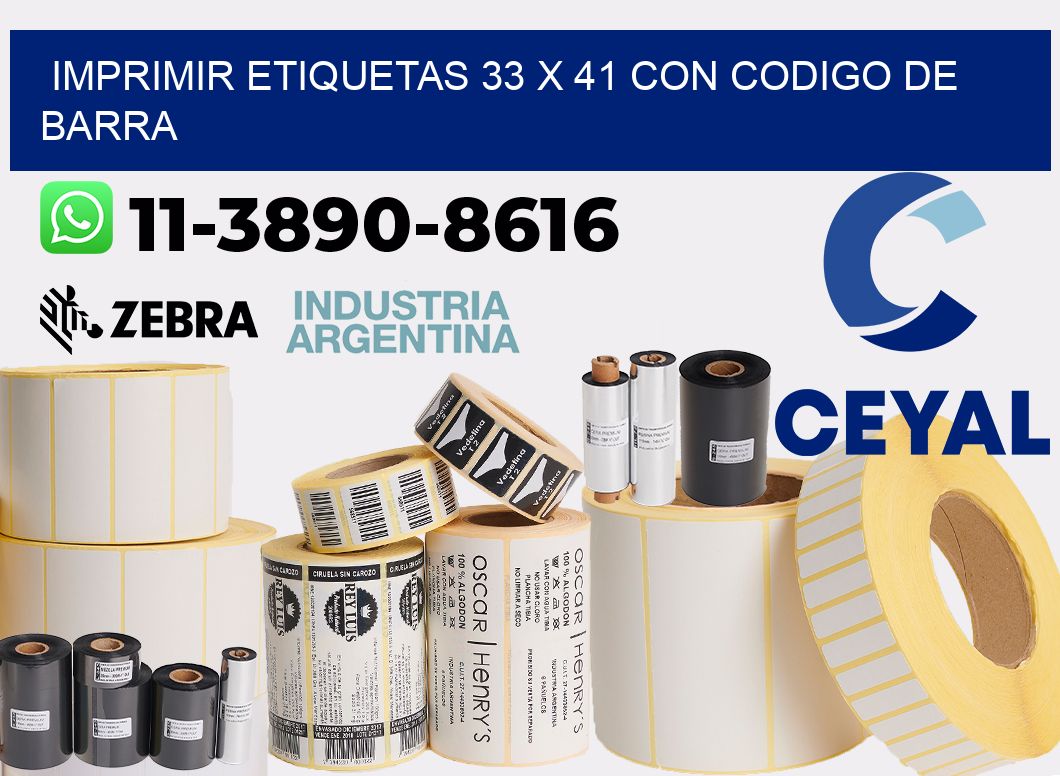 imprimir etiquetas 33 x 41 con codigo de barra