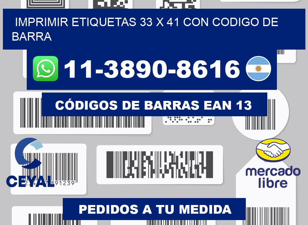 imprimir etiquetas 33 x 41 con codigo de barra