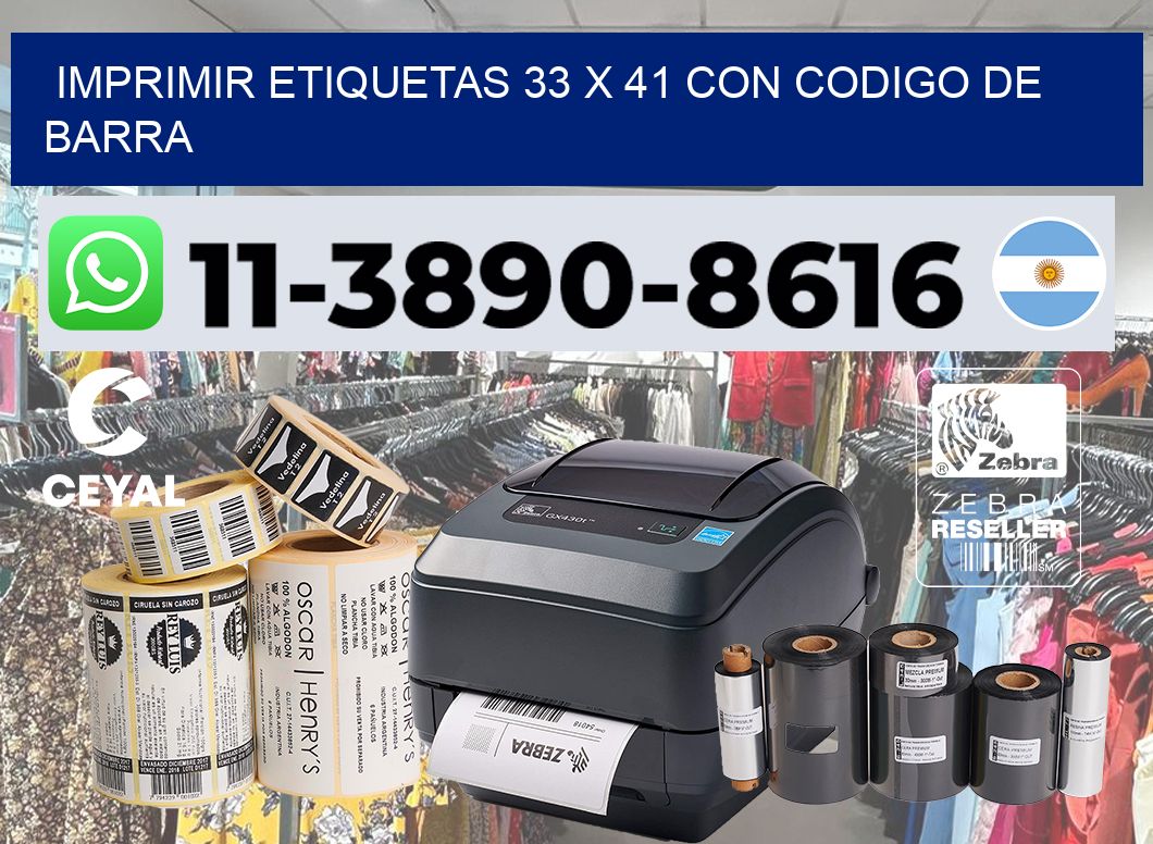 imprimir etiquetas 33 x 41 con codigo de barra