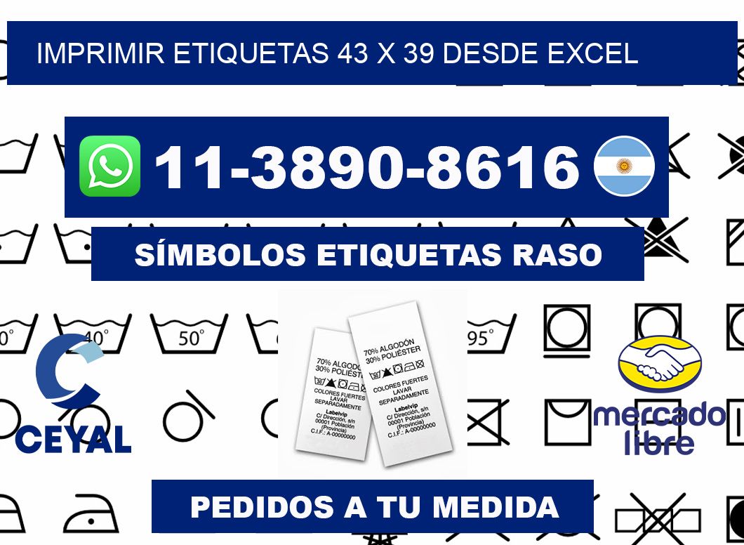imprimir etiquetas 43 x 39 desde excel