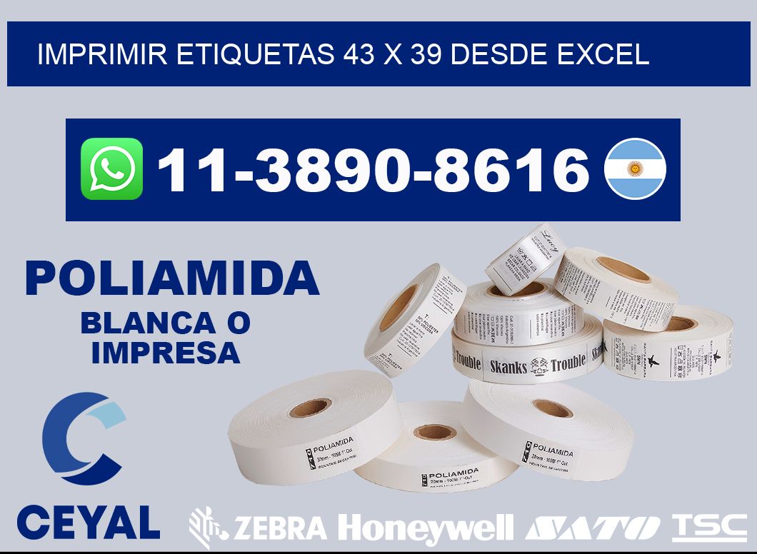 imprimir etiquetas 43 x 39 desde excel