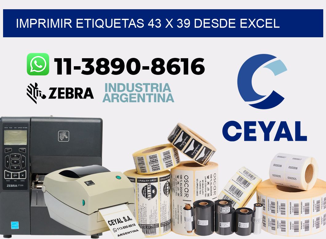 imprimir etiquetas 43 x 39 desde excel