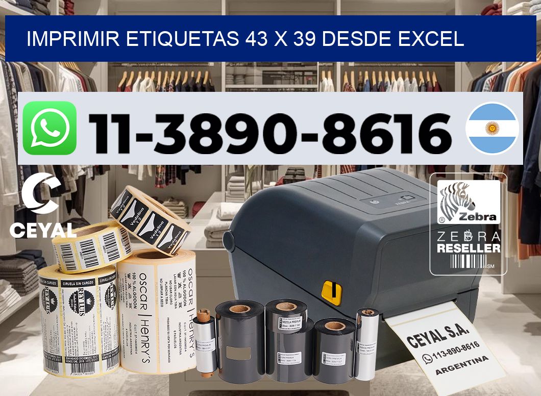 imprimir etiquetas 43 x 39 desde excel
