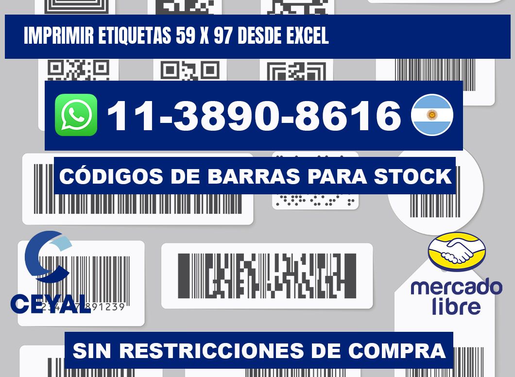 imprimir etiquetas 59 x 97 desde excel