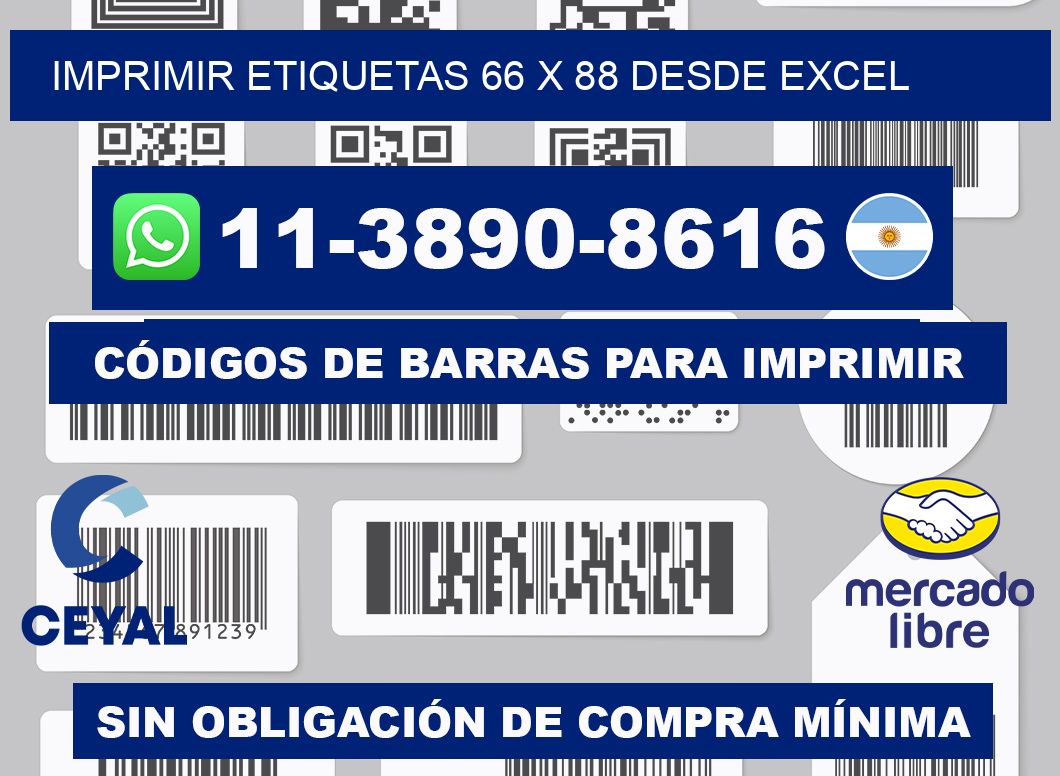 imprimir etiquetas 66 x 88 desde excel