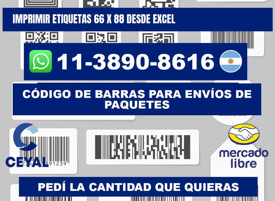 imprimir etiquetas 66 x 88 desde excel