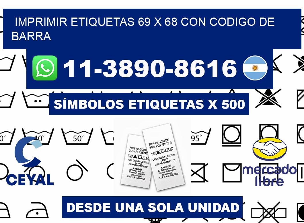 imprimir etiquetas 69 x 68 con codigo de barra