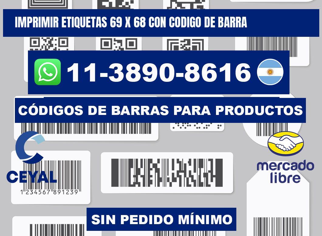 imprimir etiquetas 69 x 68 con codigo de barra