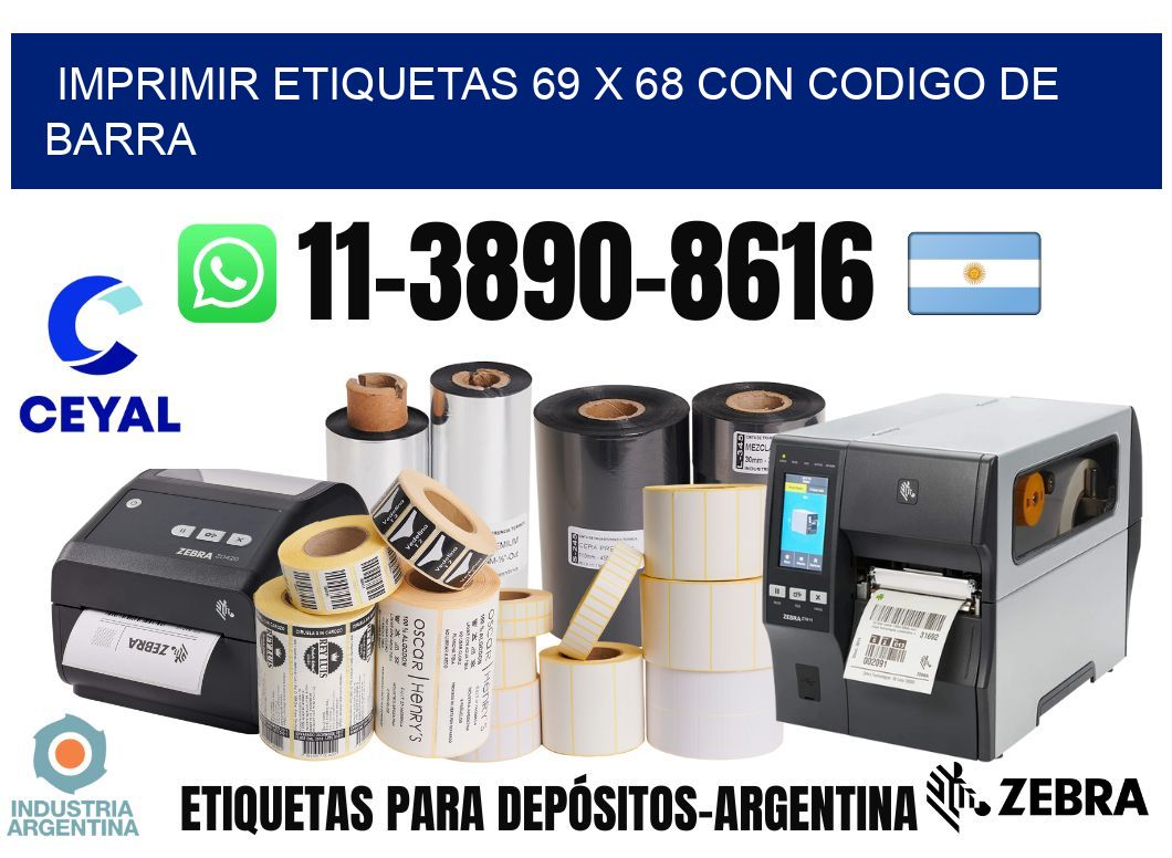 imprimir etiquetas 69 x 68 con codigo de barra