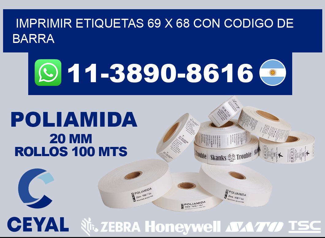 imprimir etiquetas 69 x 68 con codigo de barra