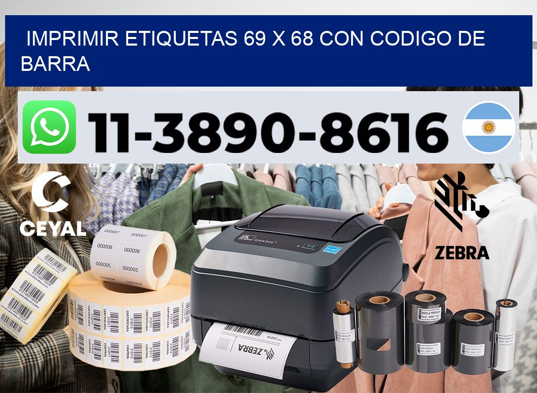 imprimir etiquetas 69 x 68 con codigo de barra