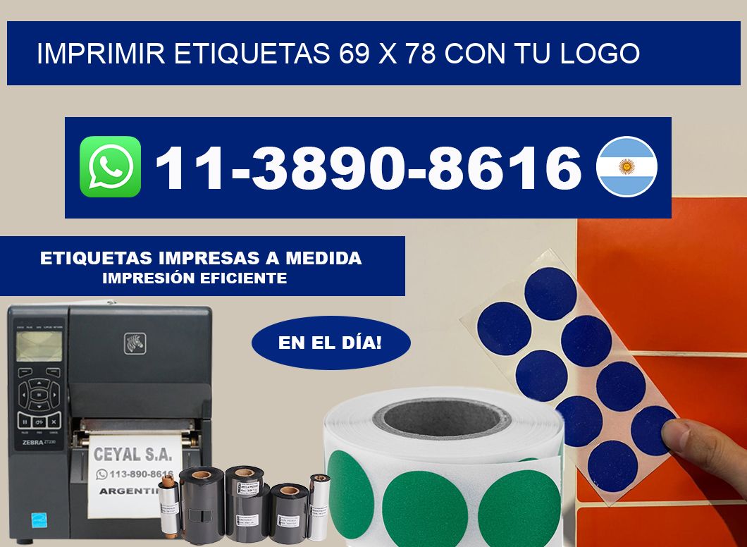 imprimir etiquetas 69 x 78 con tu logo