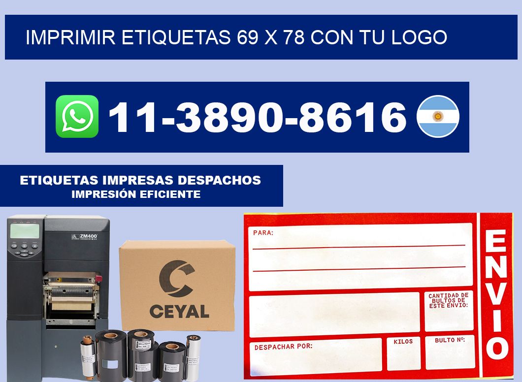 imprimir etiquetas 69 x 78 con tu logo