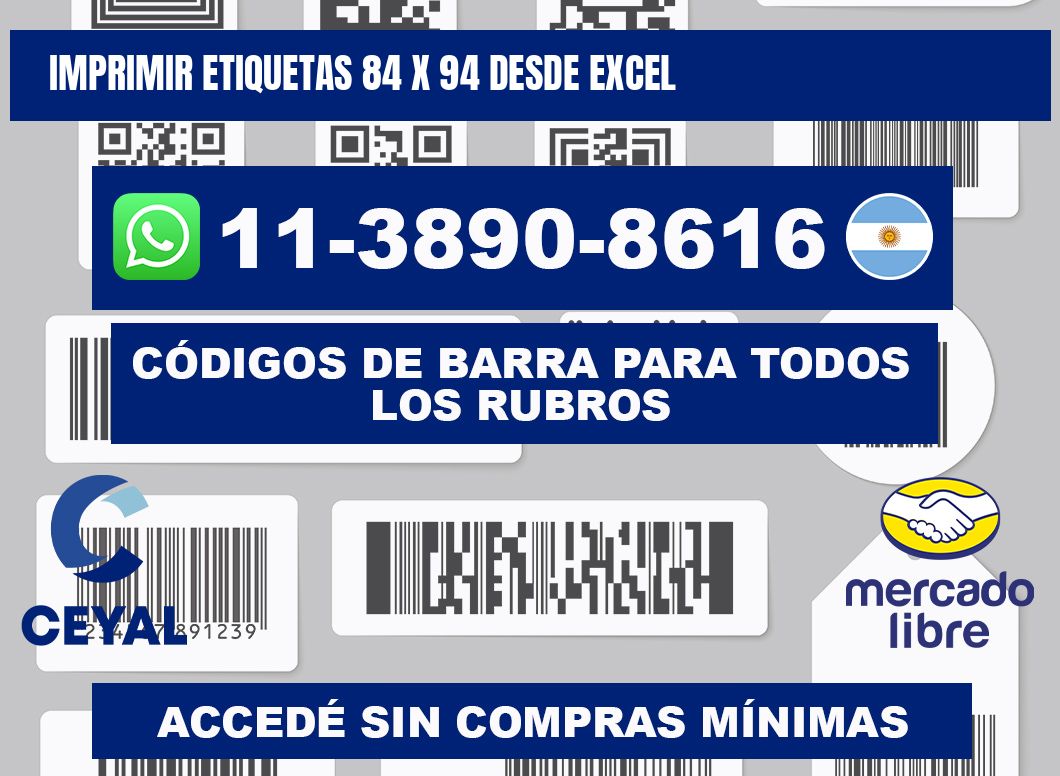 imprimir etiquetas 84 x 94 desde excel