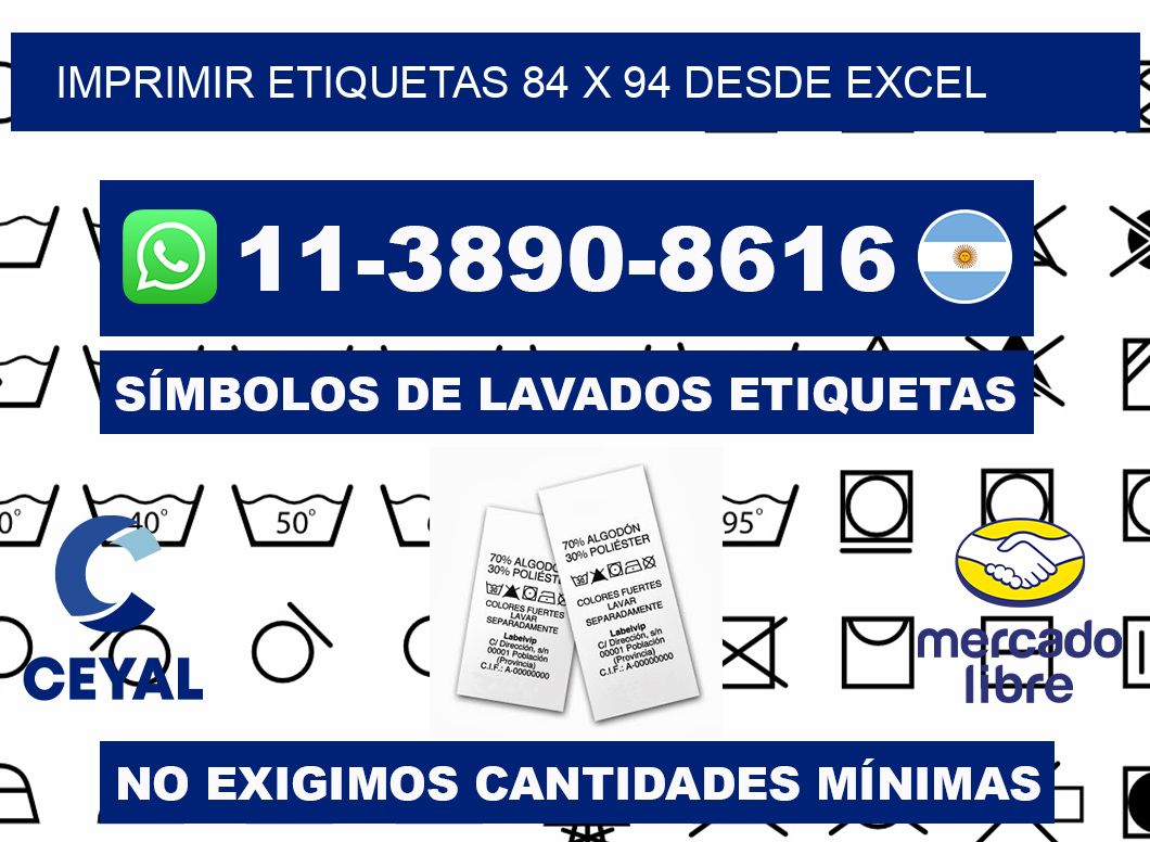 imprimir etiquetas 84 x 94 desde excel