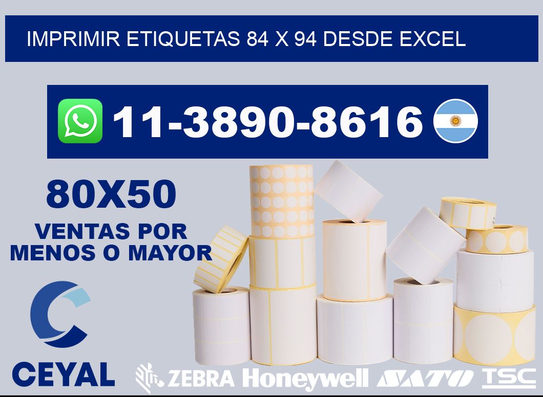 imprimir etiquetas 84 x 94 desde excel