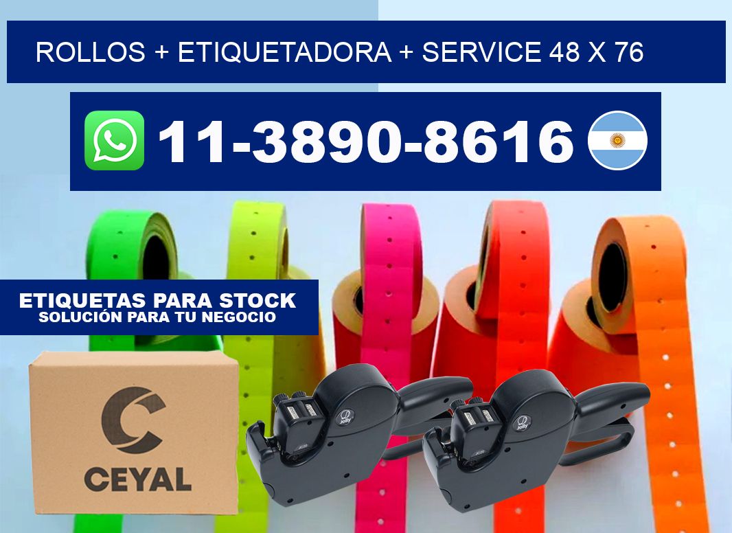 rollos + etiquetadora + service 48 x 76