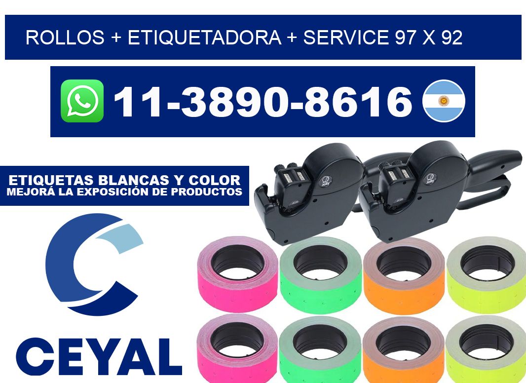 rollos + etiquetadora + service 97 x 92