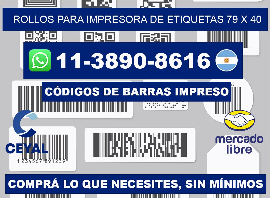rollos para impresora de etiquetas 79 x 40