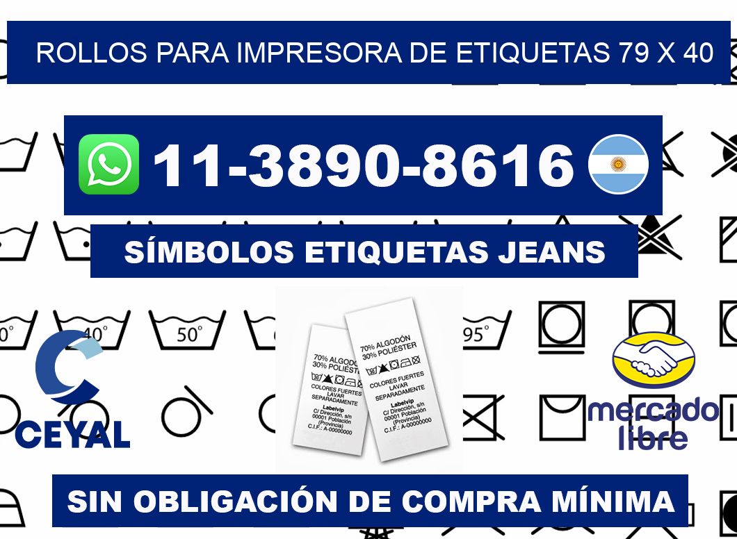 rollos para impresora de etiquetas 79 x 40