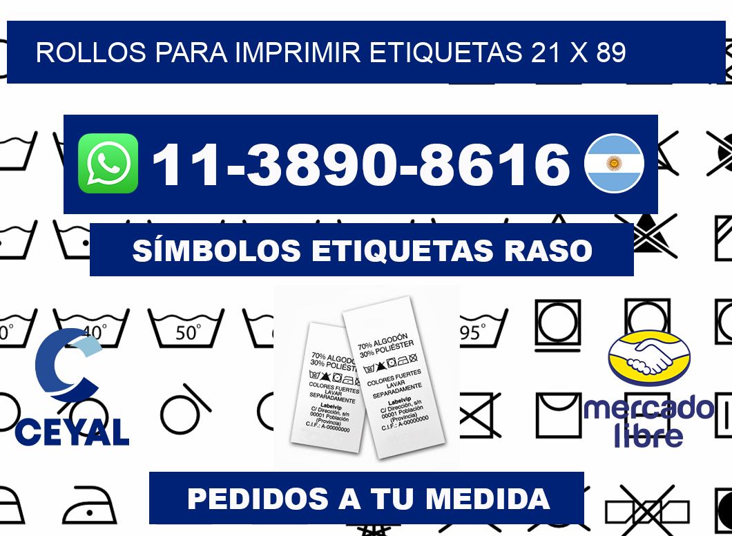 rollos para imprimir etiquetas 21 x 89