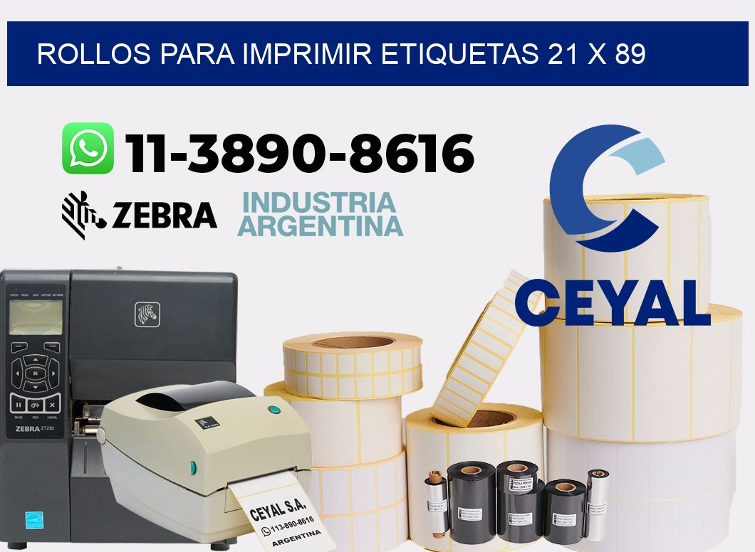 rollos para imprimir etiquetas 21 x 89