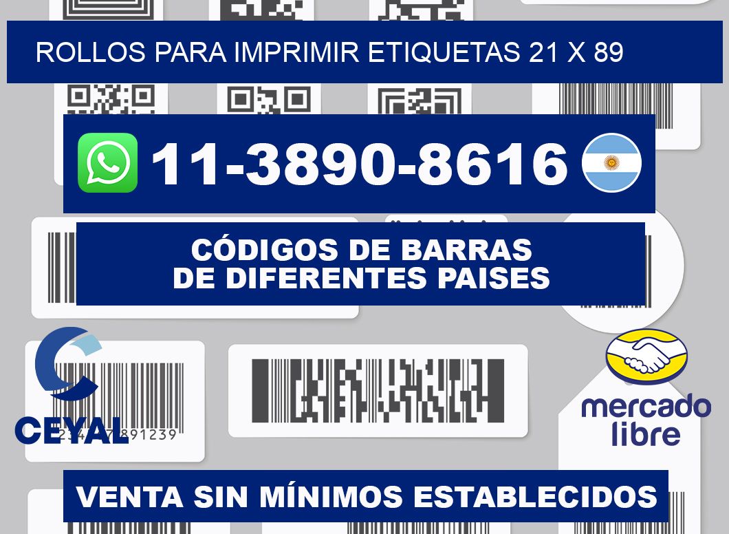 rollos para imprimir etiquetas 21 x 89