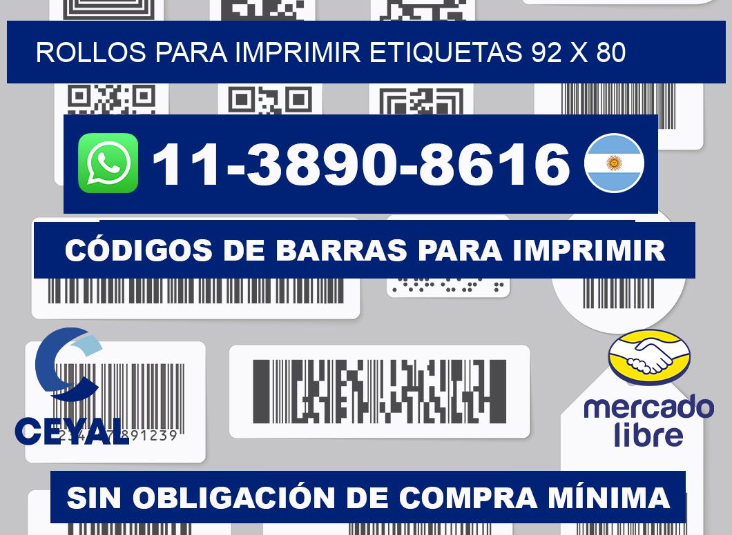 rollos para imprimir etiquetas 92 x 80