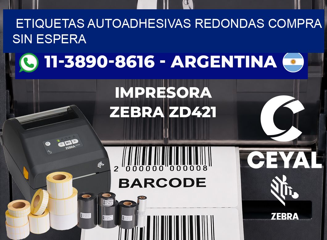 ETIQUETAS AUTOADHESIVAS REDONDAS Compra sin espera
