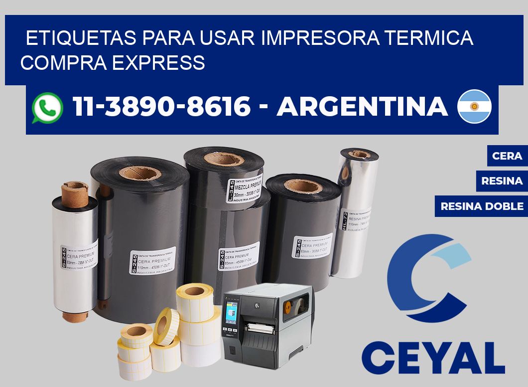ETIQUETAS PARA USAR IMPRESORA TERMICA Compra express