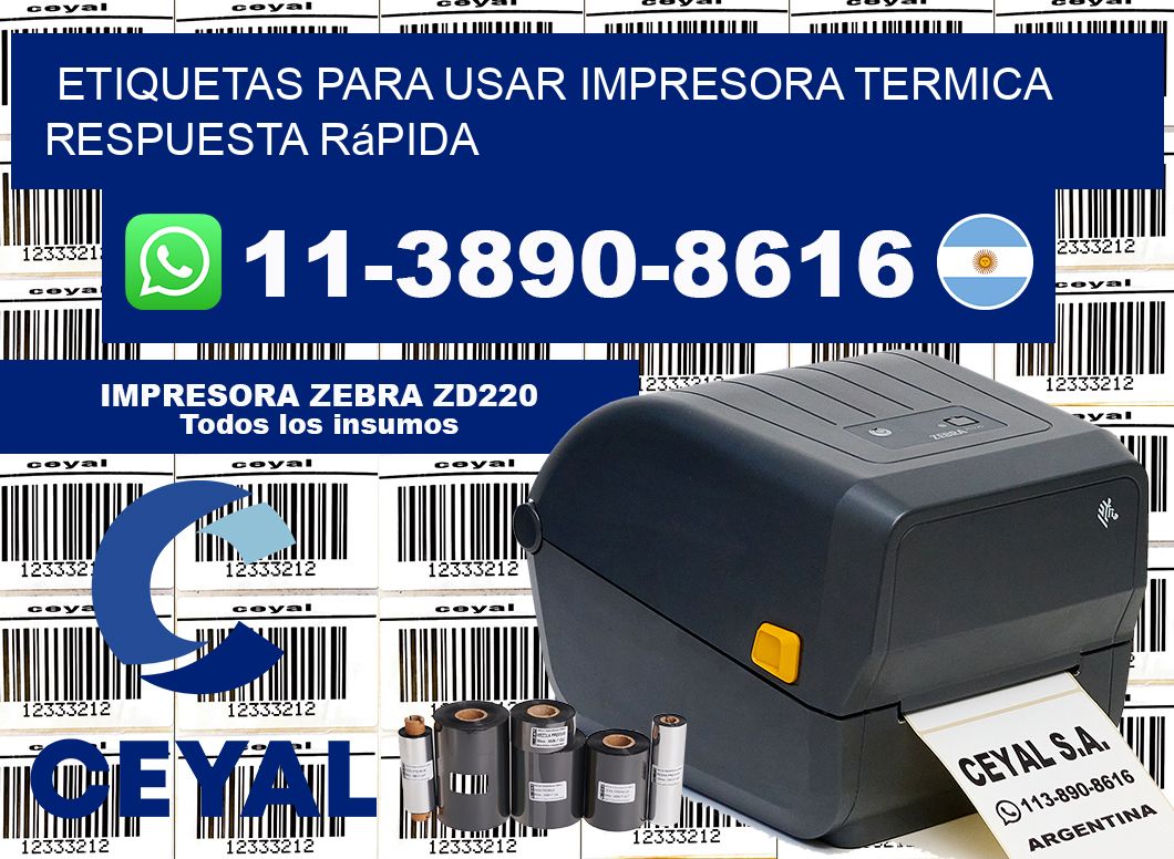 ETIQUETAS PARA USAR IMPRESORA TERMICA Respuesta rápida