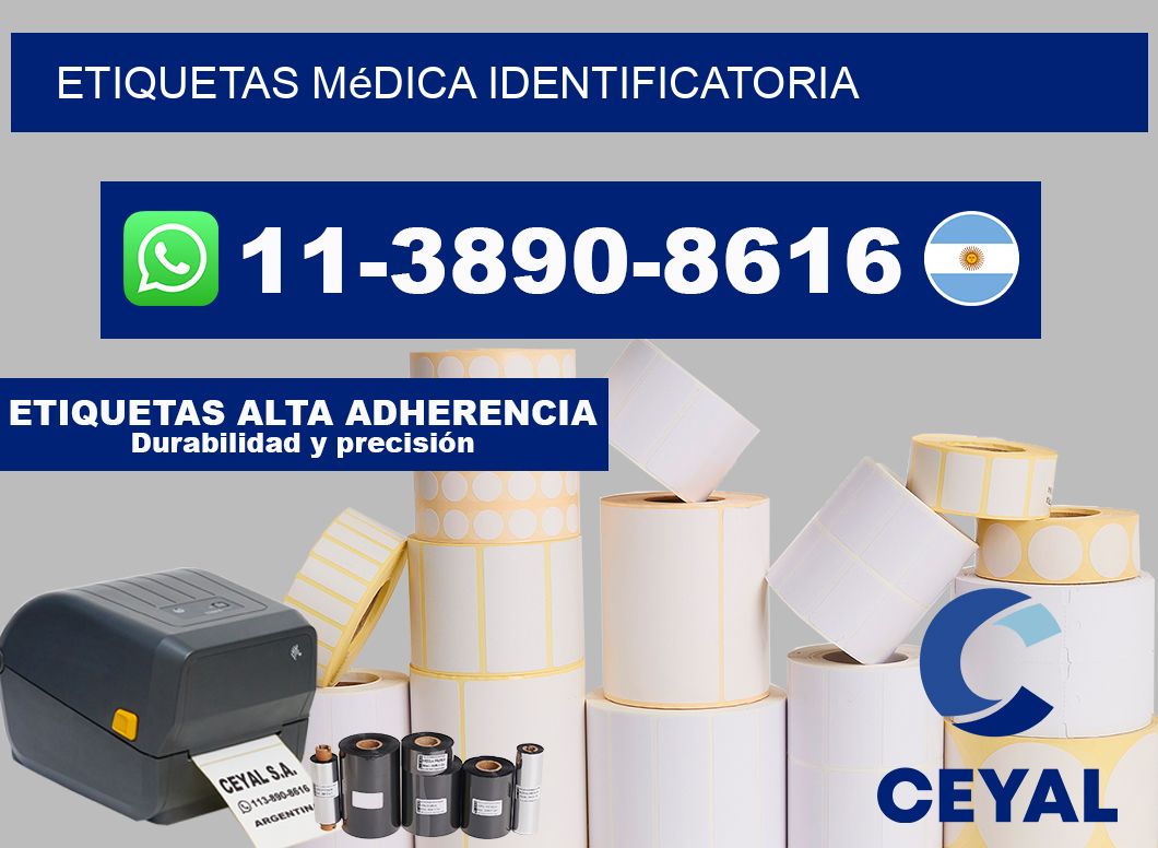 ETIQUETAS médica identificatoria