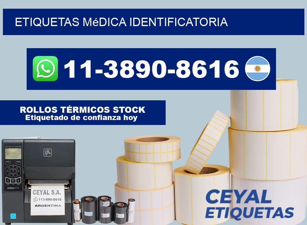 ETIQUETAS médica identificatoria