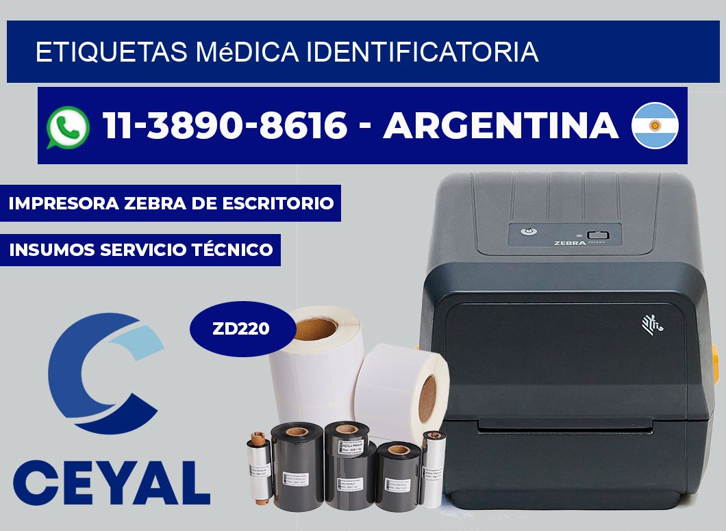 ETIQUETAS médica identificatoria